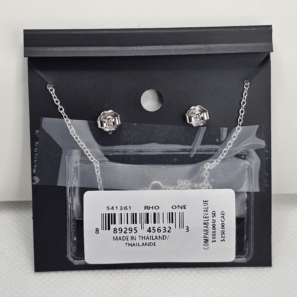 Coach Star Floral Pendant Necklace and Earrings Set New With Tags - Picture 3 of 7